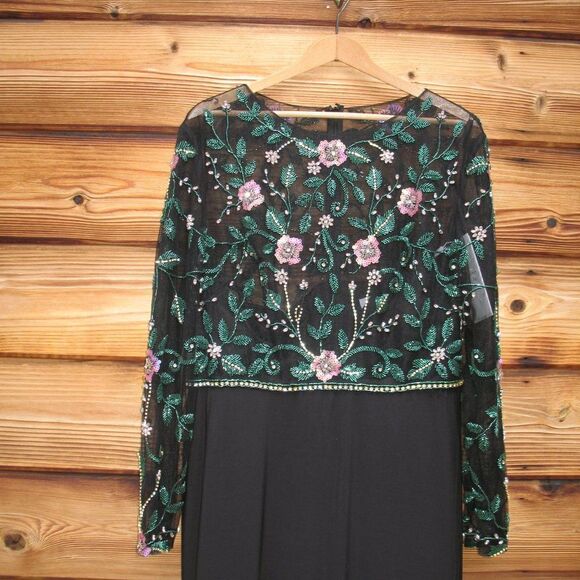 Mac Duggal 67870 Womens BEADED ILLUSION HIGH NECK TRUMPET GOWN - Picture 7 of 14